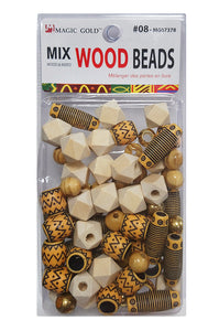 Magic Gold Mix Wood Beads 08