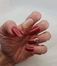 Load image into Gallery viewer, Almond Red Press on nails