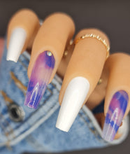 Load image into Gallery viewer, Purple and White  Press on nails