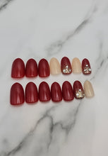 Load image into Gallery viewer, Almond Red Press on nails