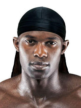 Load image into Gallery viewer, Silky satin Durag- Black
