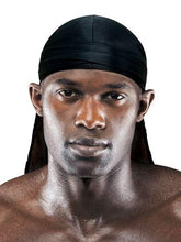 Load image into Gallery viewer, Silky satin Durag- Black