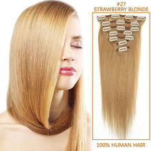 Load image into Gallery viewer, Strawberry Blonde Clip In 7 pcs 18&quot;
