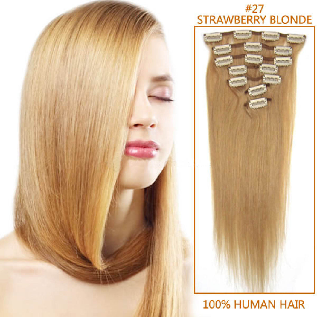 Strawberry Blonde Clip In 7 pcs 18