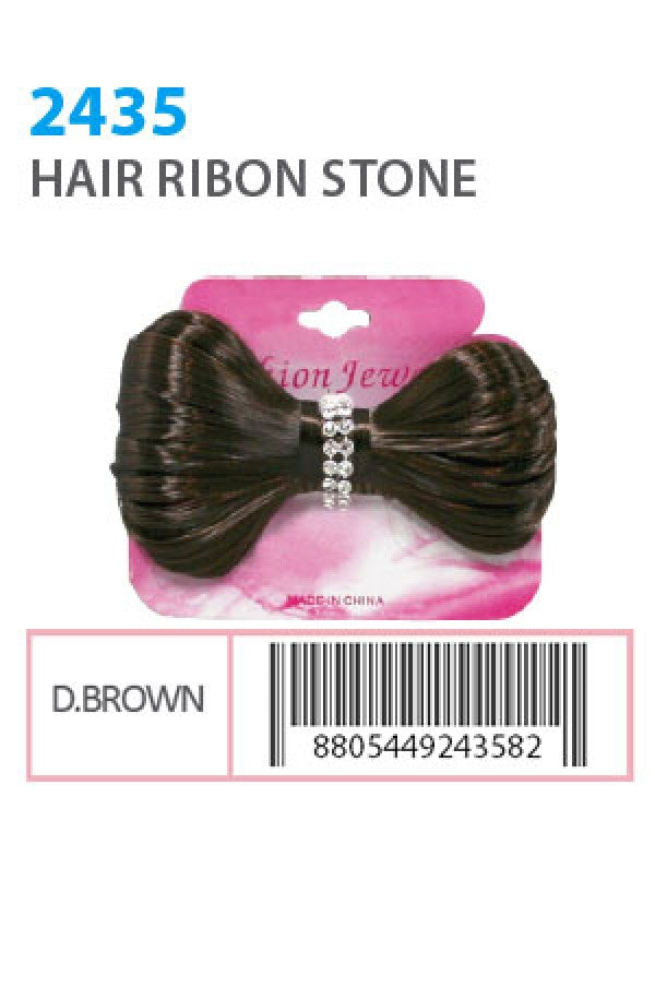 Hair Ribbon Stone dark brown