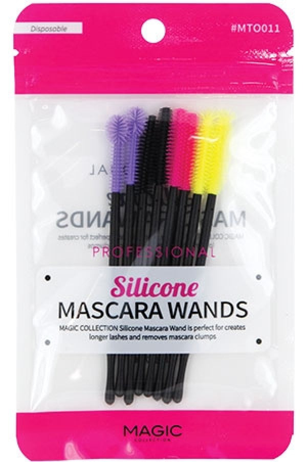 Silicone mascara wands