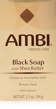 Load image into Gallery viewer, Ambi Black soap with shea butter
