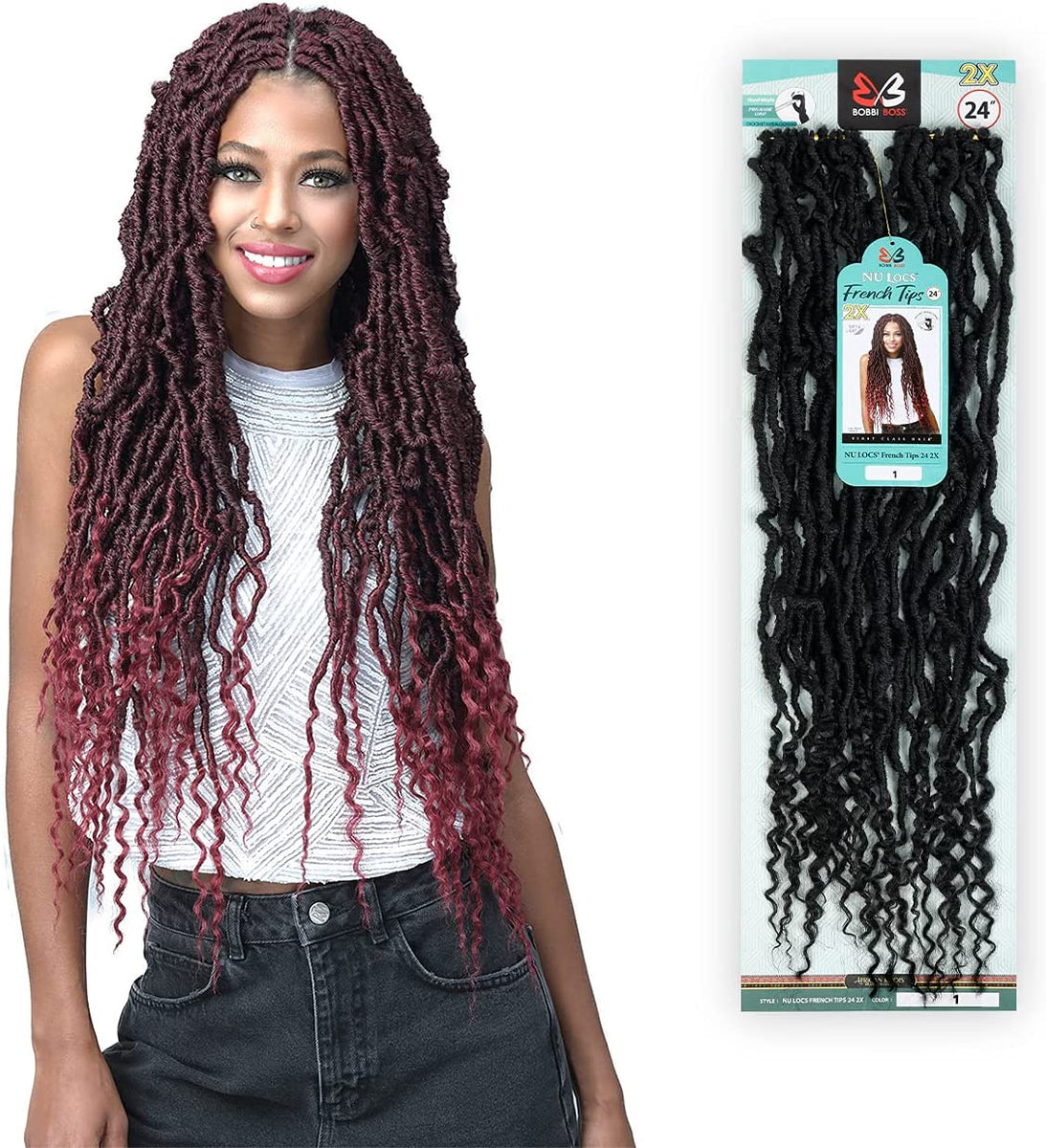 Nu Locs French Tips 24