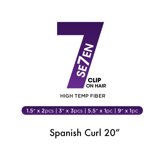 7 Pcs Clip On Hair Spanish Curl 7 Pcs Clip On Hair Spanish Curl