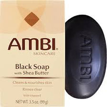 Load image into Gallery viewer, Ambi Black soap with shea butter