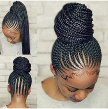 Load image into Gallery viewer, Cornrow in a bun wig