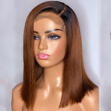 Load image into Gallery viewer, Ombre Straight Bob 13×4 Glueless Human Hair Wig
