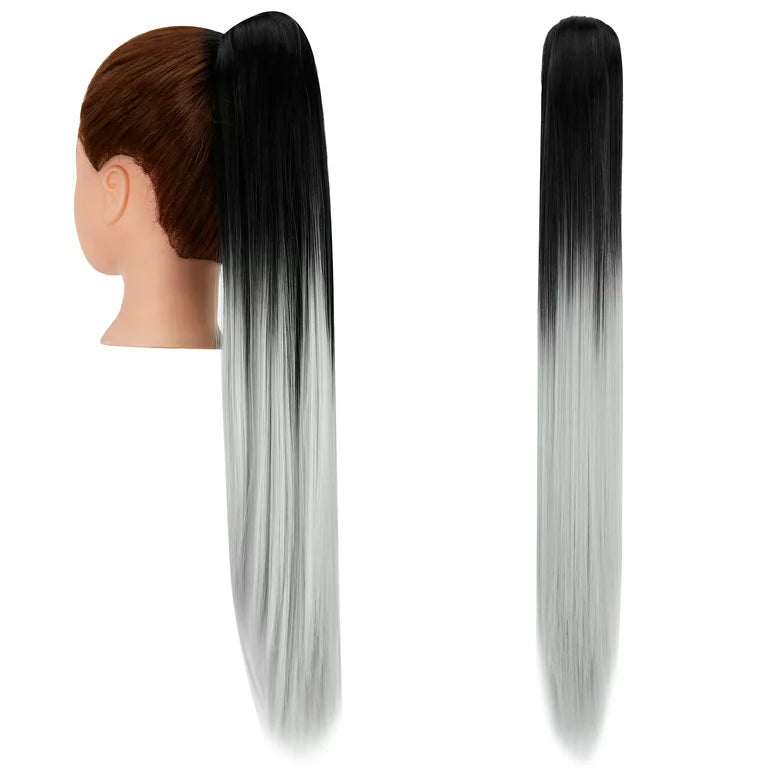 Black to silver Ponytail Black to silver Ponytail