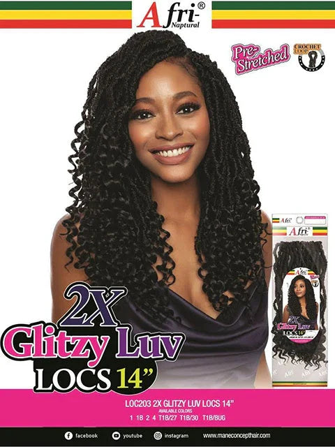 2X GLITZY LUV LOCS 14