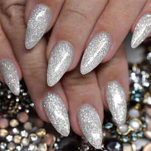 Silver Glitters Press on Nails