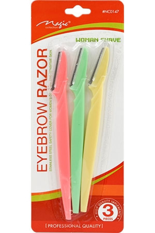 Eyerow Razor Eye Brow Razor- 3 pcs – NY Hair & Beauty Warehouse Inc.