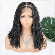Load image into Gallery viewer, Whole Lace Braid Wig Triangle Boho Box Bob
