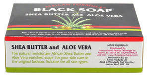 African Black Soap with Shea Butter and Aloe Vera