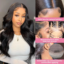 Load image into Gallery viewer, Body Wave Pre Plucked with Baby Hair with 13x4 Transparent HD Lace Frontal
