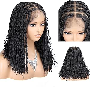 Whole Lace Braid Wig Triangle Boho Box Bob