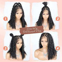 Load image into Gallery viewer, Whole Lace Braid Wig Triangle Boho Box Bob
