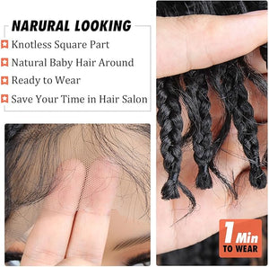 Whole Lace Braid Wig Triangle Boho Box Bob