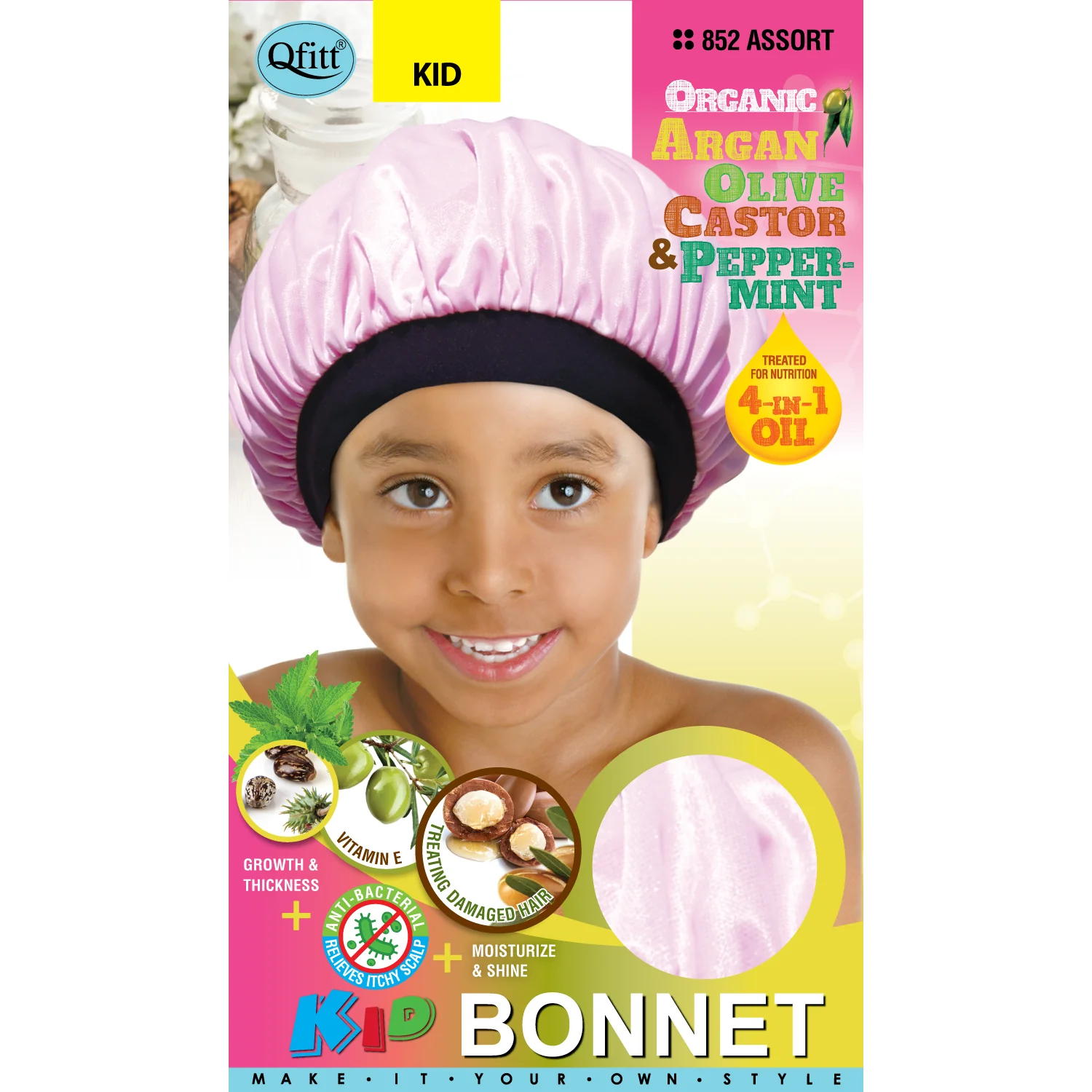 Olive Oil & Shea Butter Kids Bonnet #854 Olive Oil & Shea Butter Kids Bonnet #854