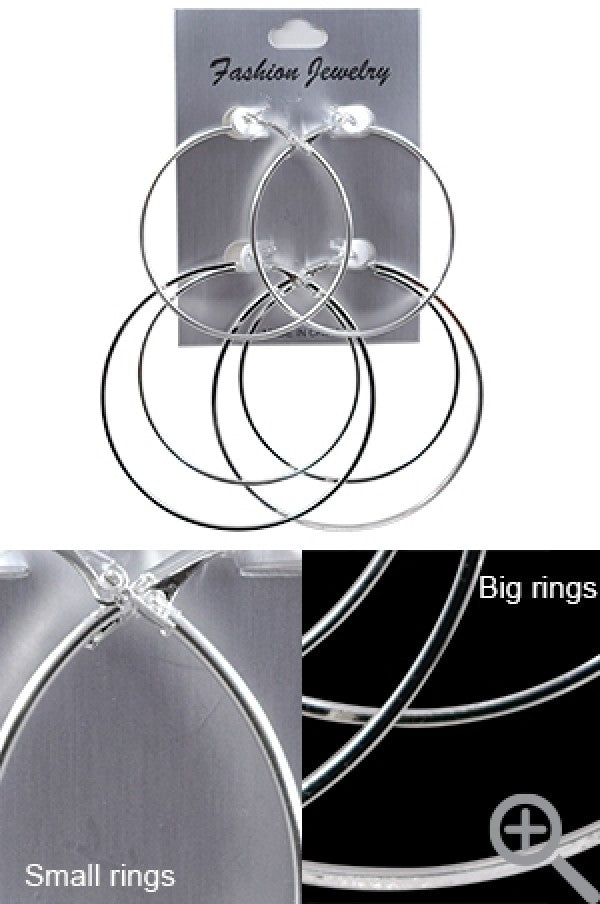 Silver Hoops Earrings