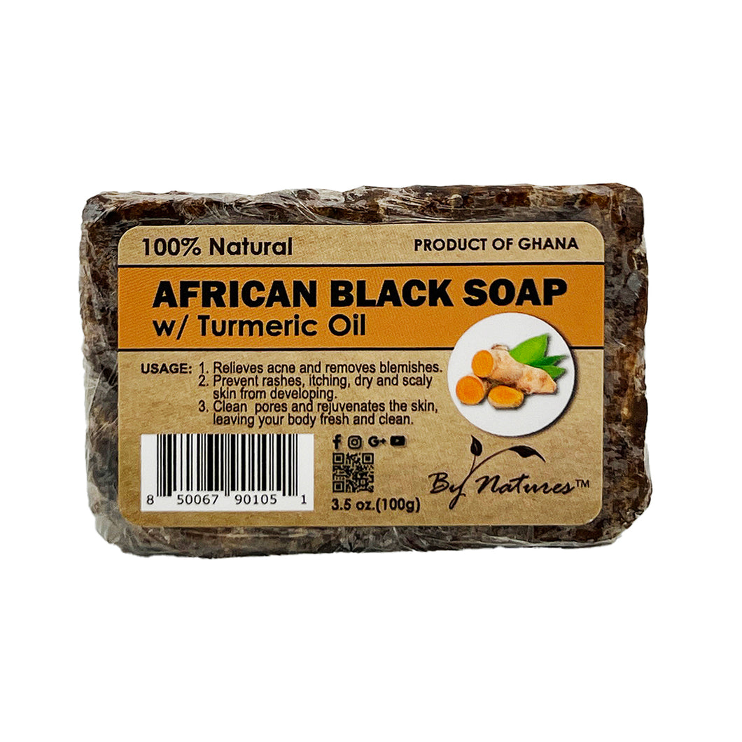 African Black Soap with Tumeric Oil