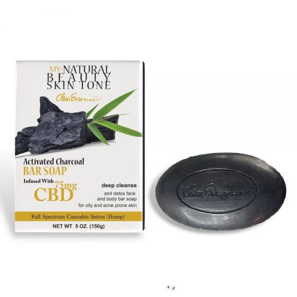 Clear Essence Charcoal Bar Soap Infused with CBD