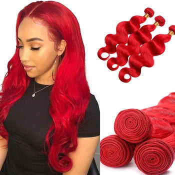 20A Single Body Wave Red Hair