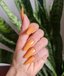 Orange Press on Nails