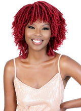 Load image into Gallery viewer, Tali Wig Faux Loc Braid Bob with Bang
