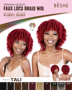 Tali Wig Faux Loc Braid Bob with Bang