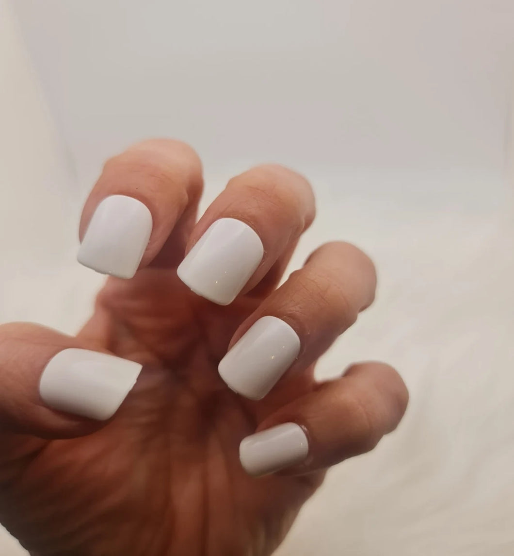 White Press on nails