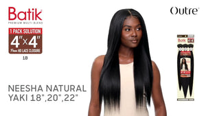 Neesha Natural Yaki 18" 20" 22" + 4x4 HD LC