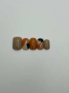 Orange mix (2)Press on Nails