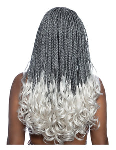 4x4 Free Part Braid Lace Front Wig Bouncy French Curl 24 RCHB212