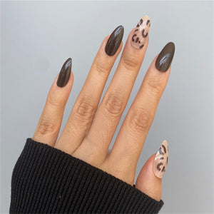 Brown Leopard Press on Nails