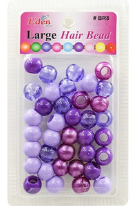 Large Hair Bead BR8 Purple