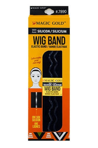 Elastic Wig Band with Silicon- Black- 7890