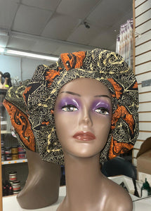 African Print Bonnet