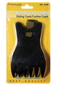 Styling comb feather comb