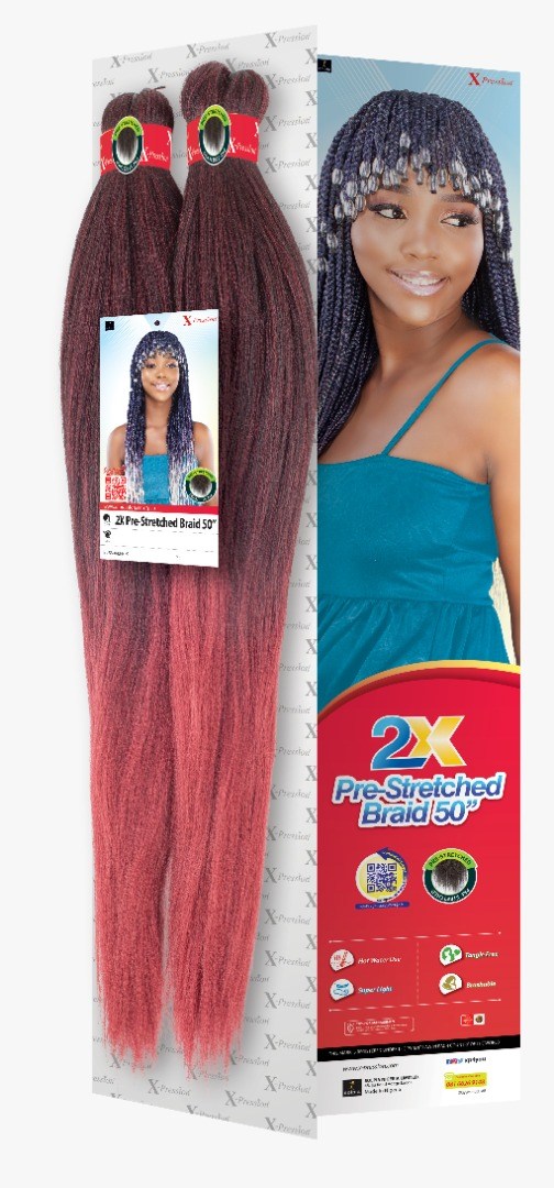 2X Xpression Prestretched Braids (50 pcs/box) – NY Hair & Beauty Warehouse  Inc.