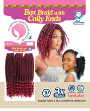 Load image into Gallery viewer, 3x Box Braids with coily ends
