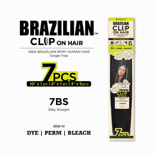 Brazilian Straight 7 pc Clip In