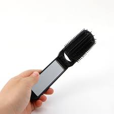 Foldable Hair Brush with mirror