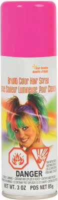 Bright color Hair spray