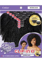 Load image into Gallery viewer, Outre clip in 9 pcs 4C Corkscrew afro 10&quot;
