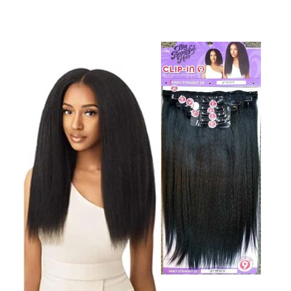 Outre Hair Clip ins 9 pcs kinky straight